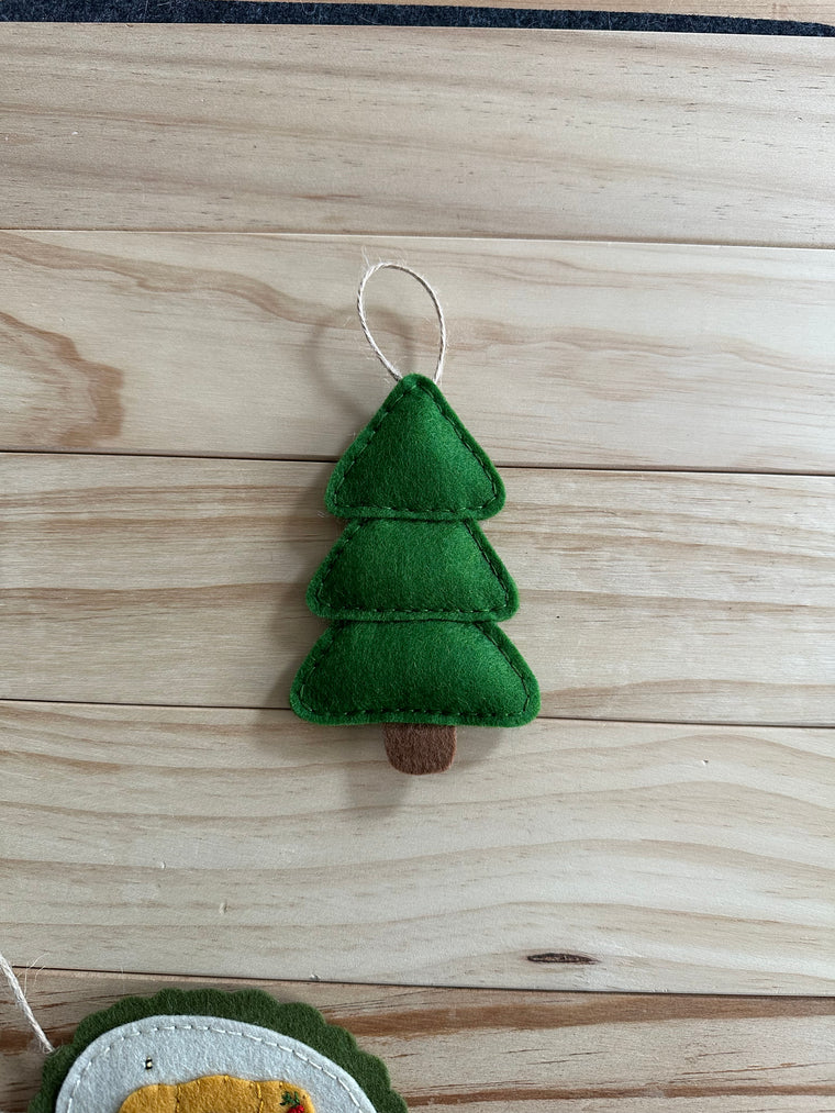 Pine Tree Wool Felt Christmas Ornament
