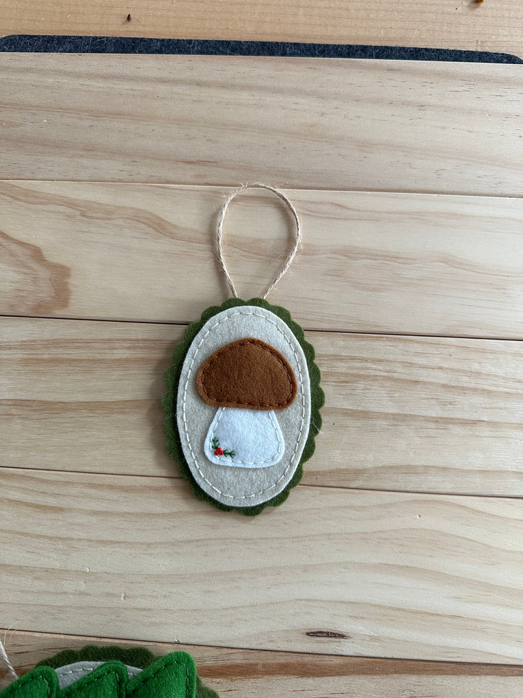 Mushroom Wool Felt Ornament