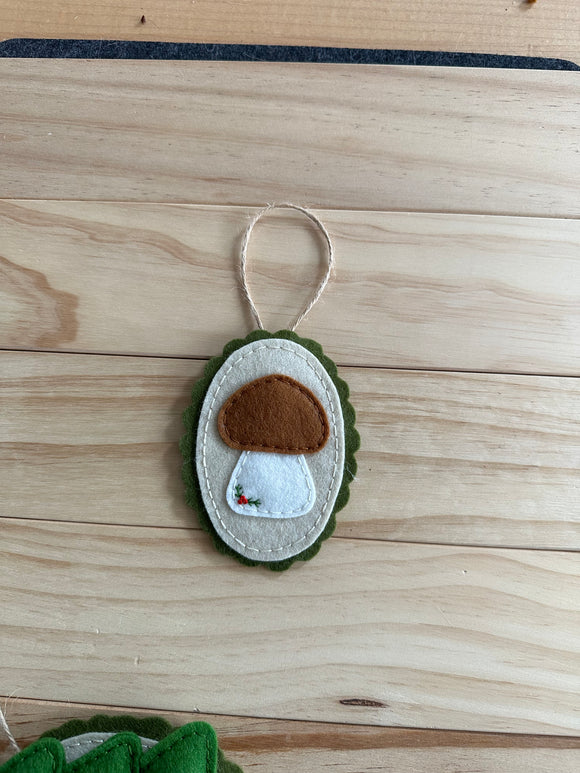 Mushroom Wool Felt Ornament