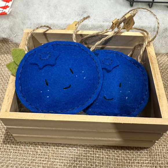 Blueberry Wool Felt Ornament