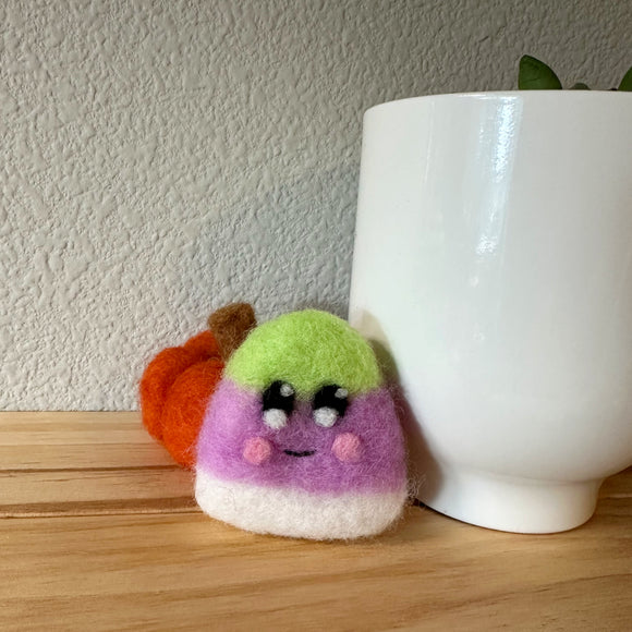 Candy Corn Needle Felted Figure