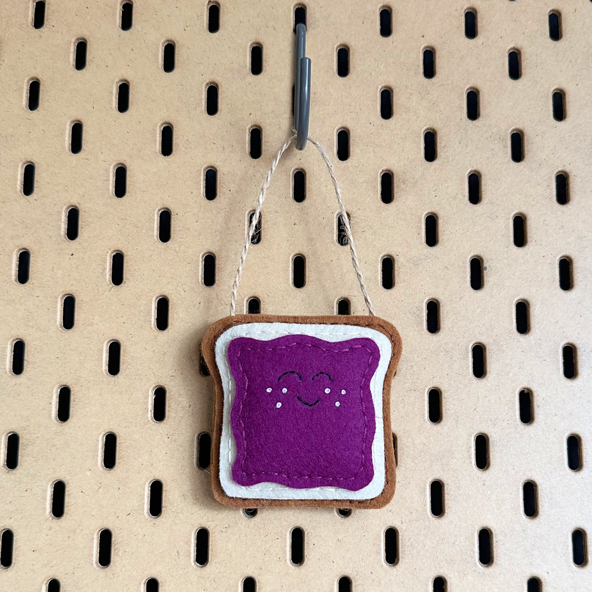 Toast Grape Jelly Wool Felt Ornament